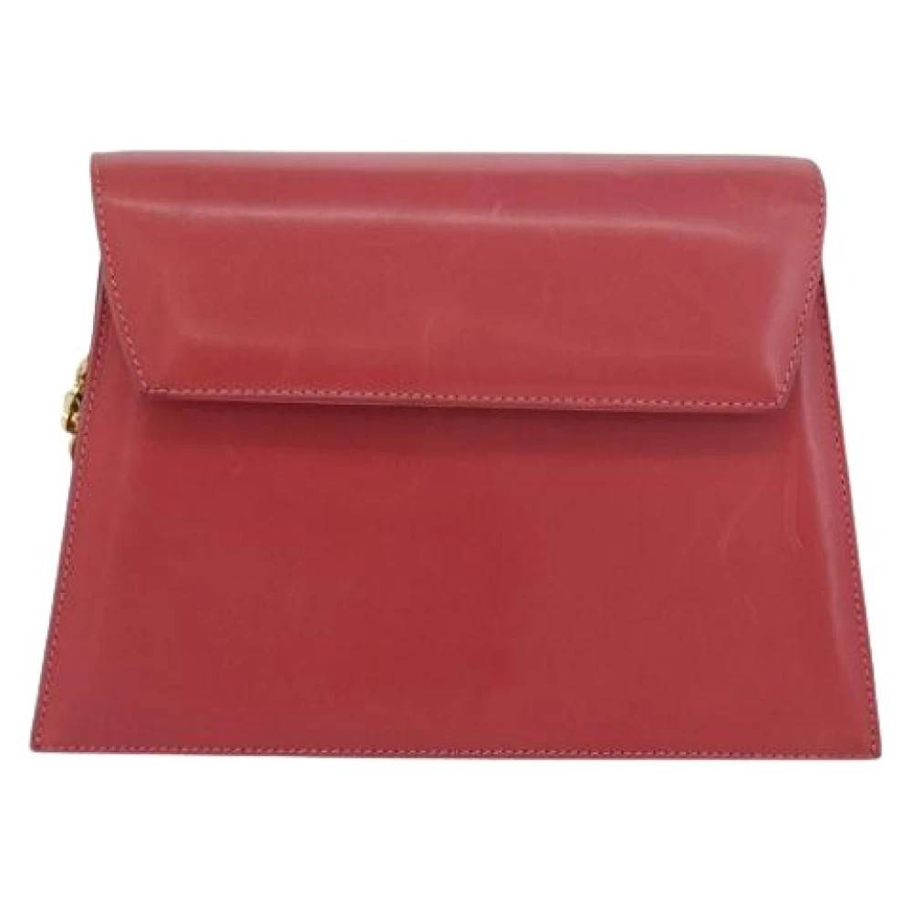 Salvatore Ferragamo Pre-owned Pre-owned Læder Skuldertaske - Vintage - Dame - Lyserød - ONE SIZE - Uld