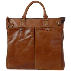 FULL CHROME 2way Tote Shoulder Belt Included Chrome Cowhide Antique Processing Chocolate [Creed] 335C072#23 choklad