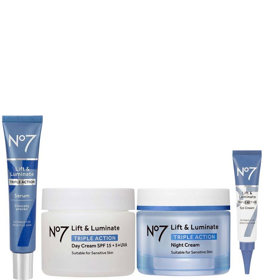 30ml, No7 Lift & Luminate Serum 30ml, Day Cream 50ml, Night Cream 50ml, Eye Cream 15ml