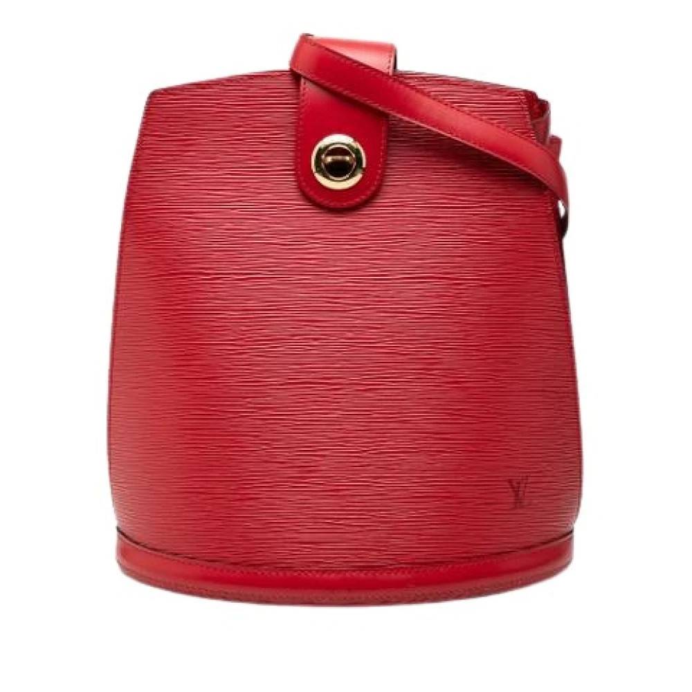 Louis Vuitton Vintage Pre-owned Cluny Bucket Bag - Vintage - Dame - Rød - ONE SIZE - Uld