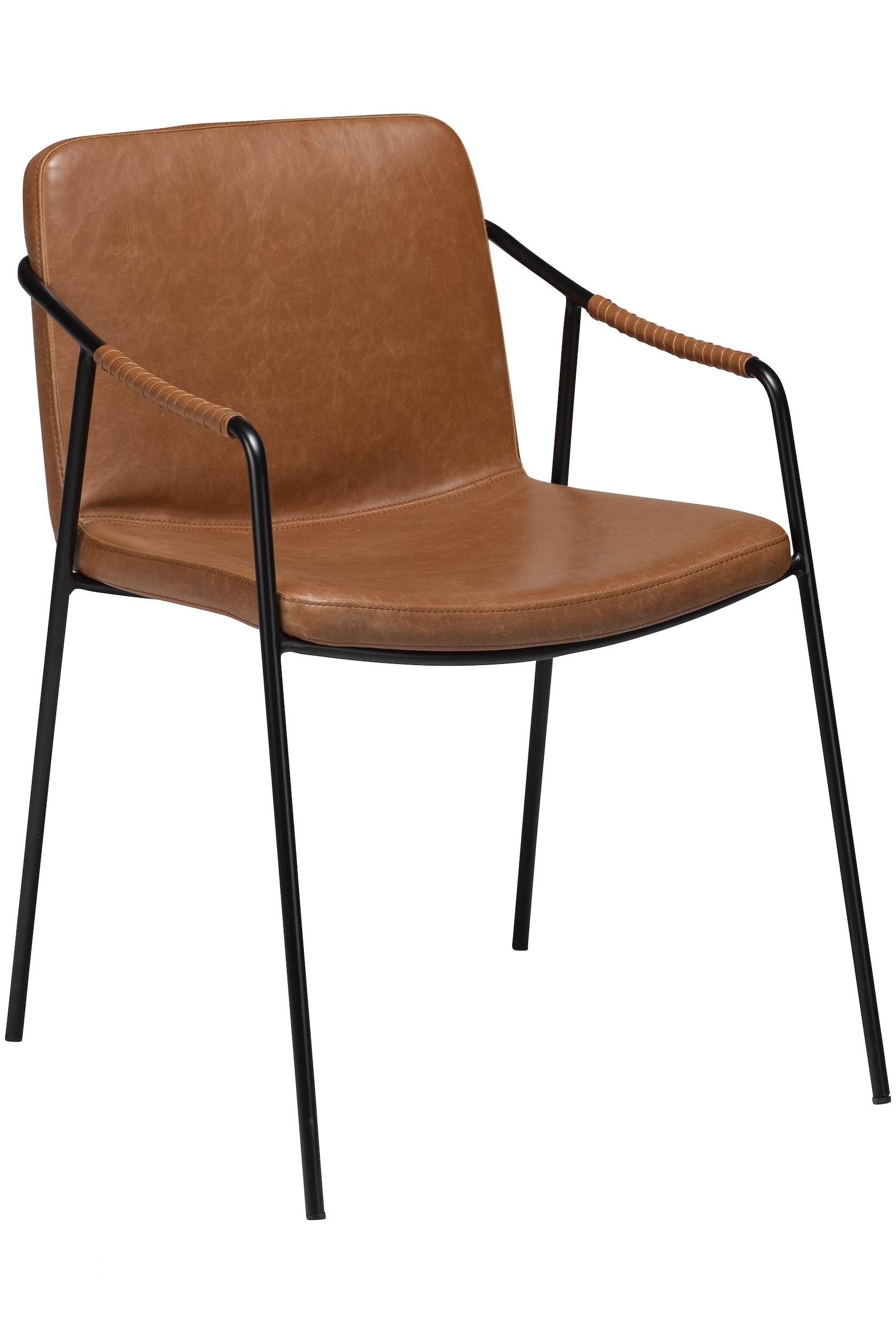 Dan Form - Boto Matstol Konstläder Ljusbrun från Sleepo - Brun ((HxBxD): 85 x 50 x 56 cm)