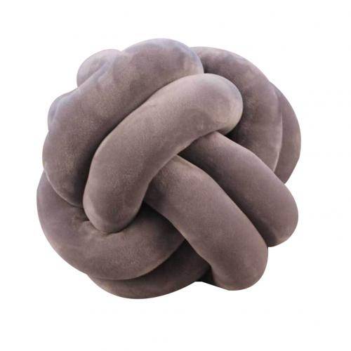 18/25/30cm plysch pp bomull mjuk knuten boll fylld kastkudde handgjorda kuddar kudde kroppskudde heminredning - 18cm grå