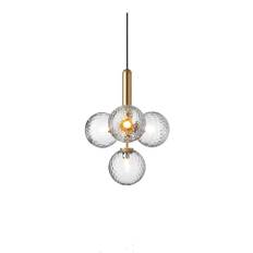 Nuura - Miira 4, Brass/Optic Clear, Exkl. Illumin. 4xG9 (344-07) 2.3W LED 2700K 180lm - Lysekroner - Sofie Refer - Guld