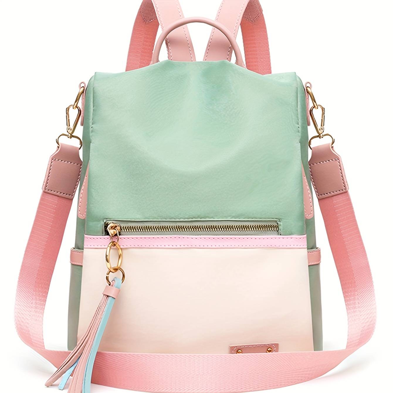 High Quality -theft Backpack Suitable For /travel - Lightweight Bookbag With Fringe Detailing, Adjustable Straps & Zipper Closure, For,, College Students (casual)