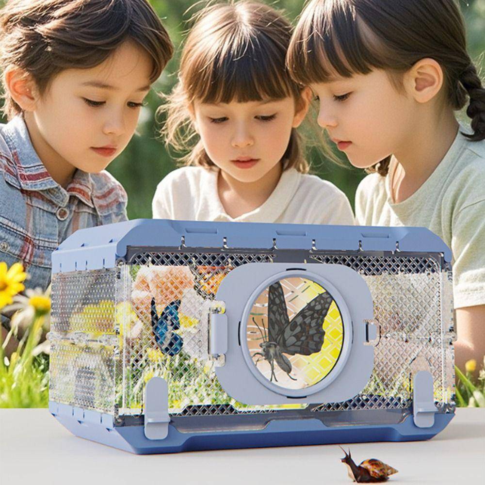 Transparent Portable Hamster Cage Waterproof Critter Butterflies Cage  for Outdoor
