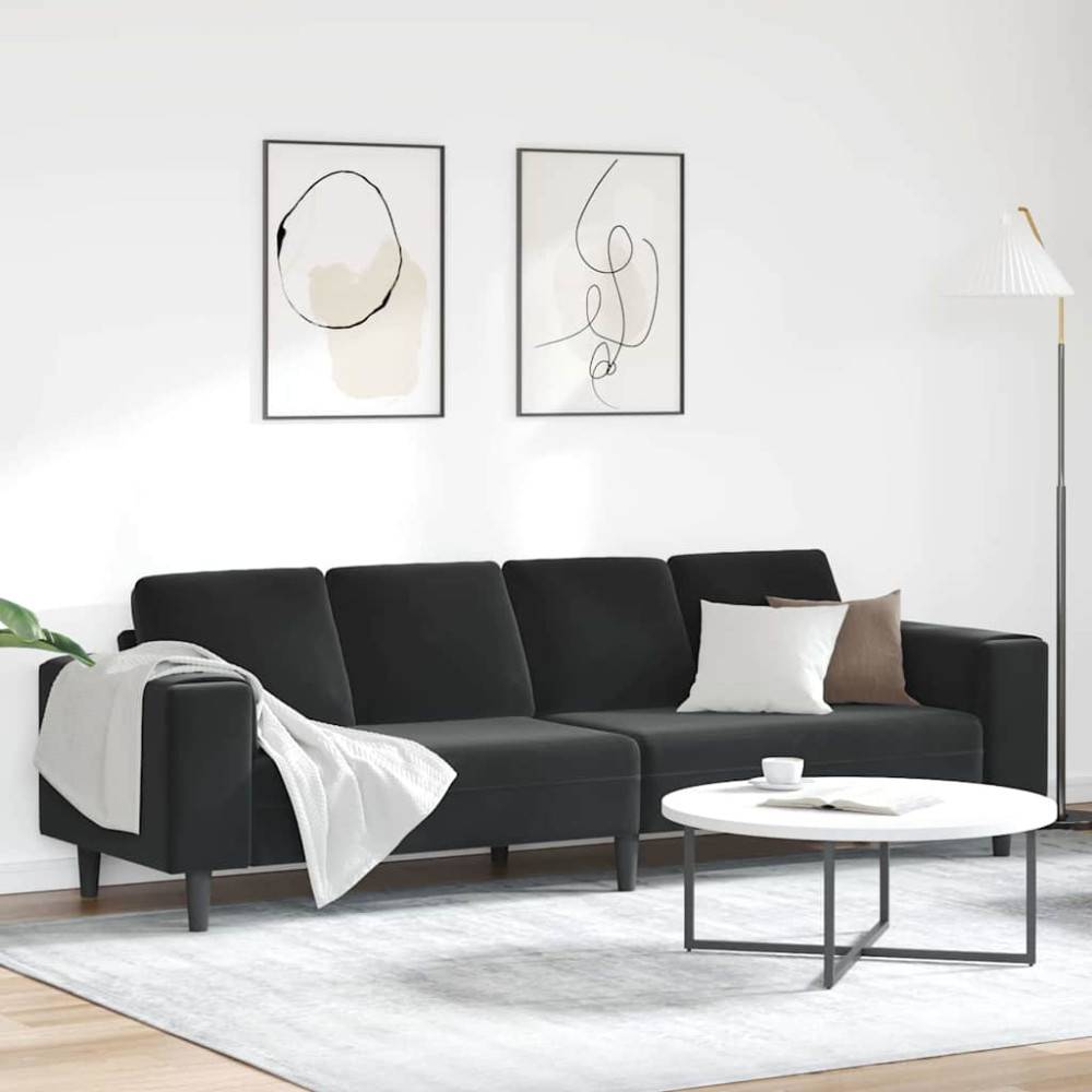 Vardagsrumsoffa Svart 250 x 77 x 76 cm