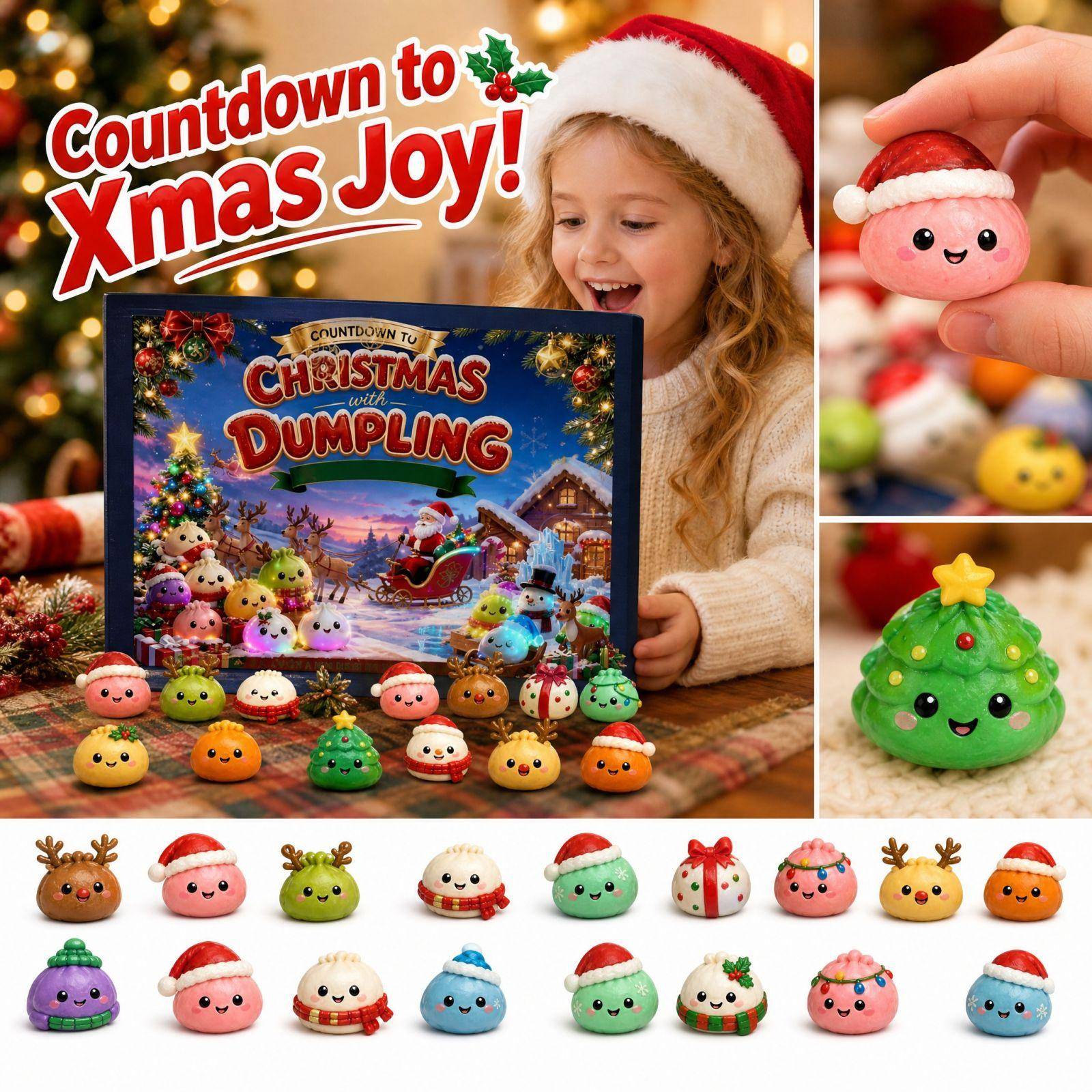 2026 Christmas Bun Advent Calendar with Days Countdown cm