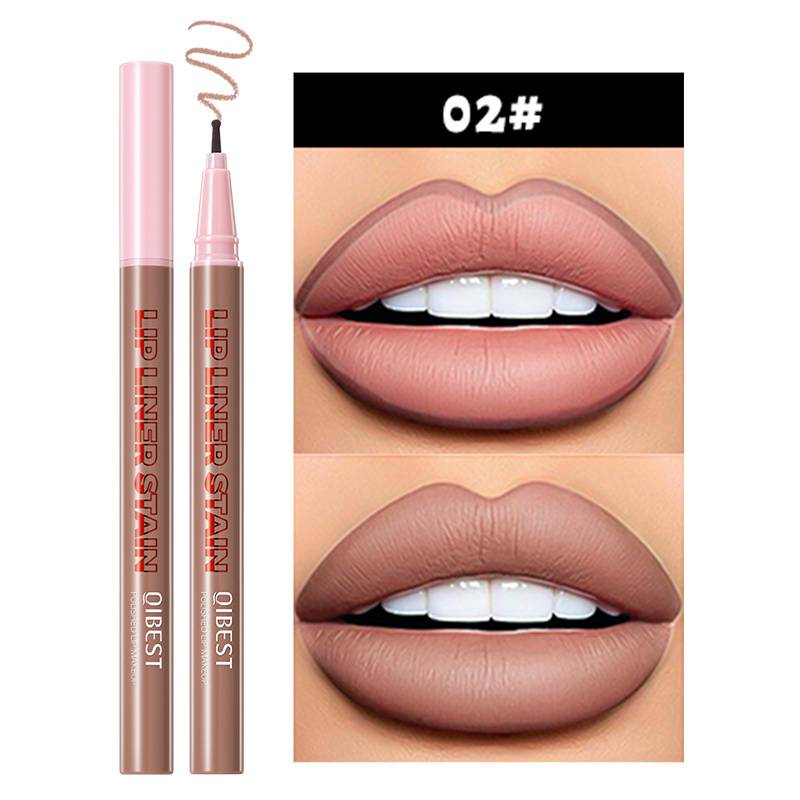 TEMU Lip Liner Pencil Waterproof Long-lasting Non-staining Matte Easy To Color Outlining Lip Shape Lipstick Pencil
