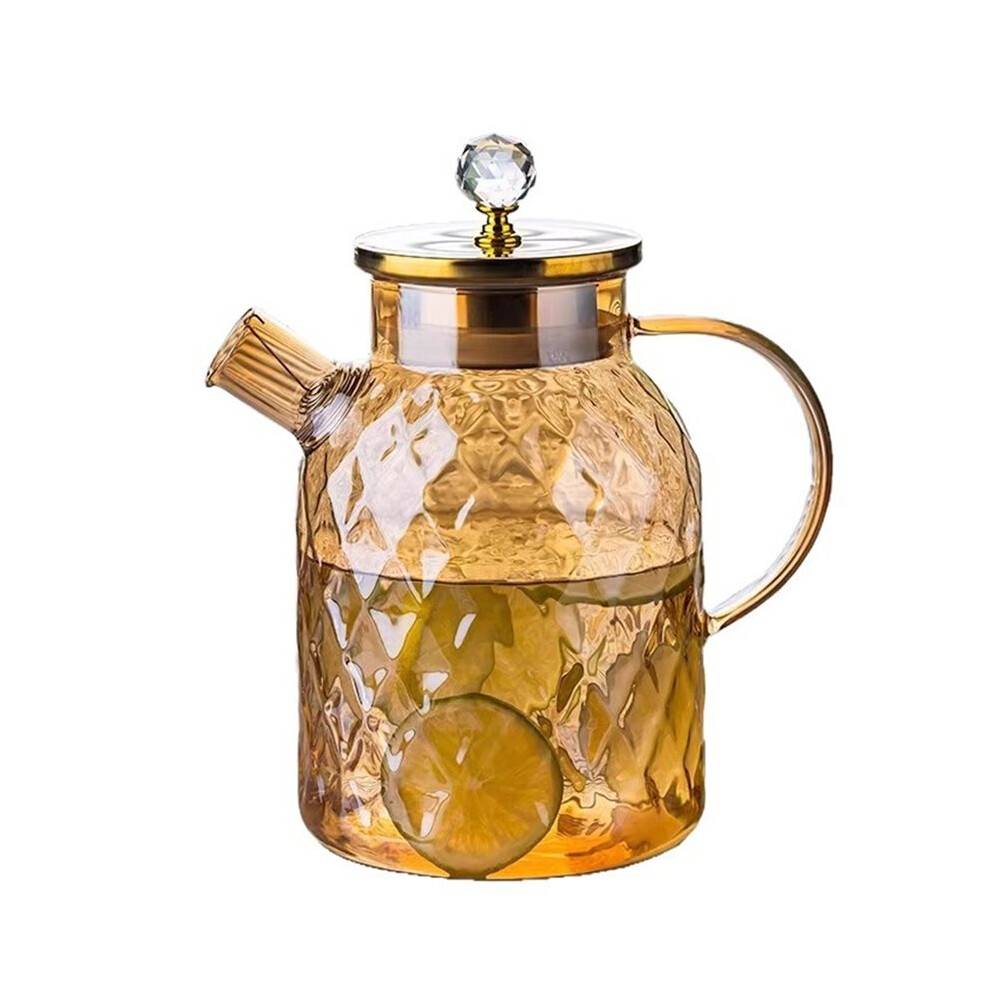 Glass Water Pot Home Room Hospitality Heat Cold Water Kettle Drinking Glass Tea Kettle