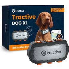 Tractive DOG XL Adventure Edition – glasfiberforstærket hunde-GPS med sundhedsfunktion | EKSKL. ABONNEMENT | TRDOG4XLRUG | grå