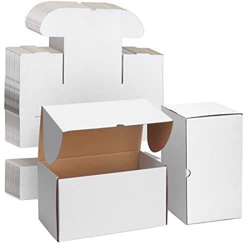 EYMPEU 20 kartonglådor 28 x 15,3 x 15,3 cm vit fraktlåda, kraftkorrugerade små postlådor