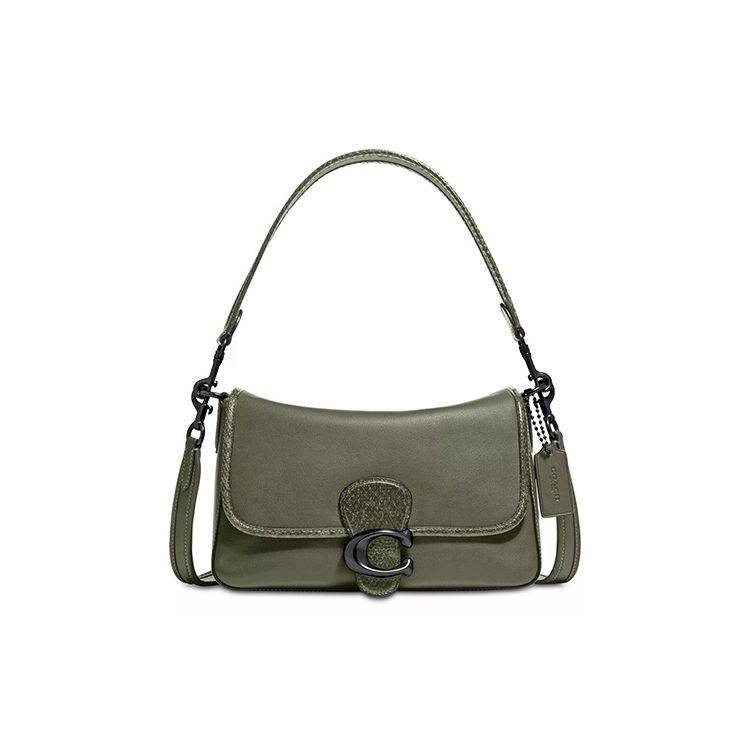 Coach Tabby 26 Flap Closure Leather And Snakeskin Detail Handbag Women handbags Army-Green C5263-V5PC0 Basic Set (Bag+Dust Bag)