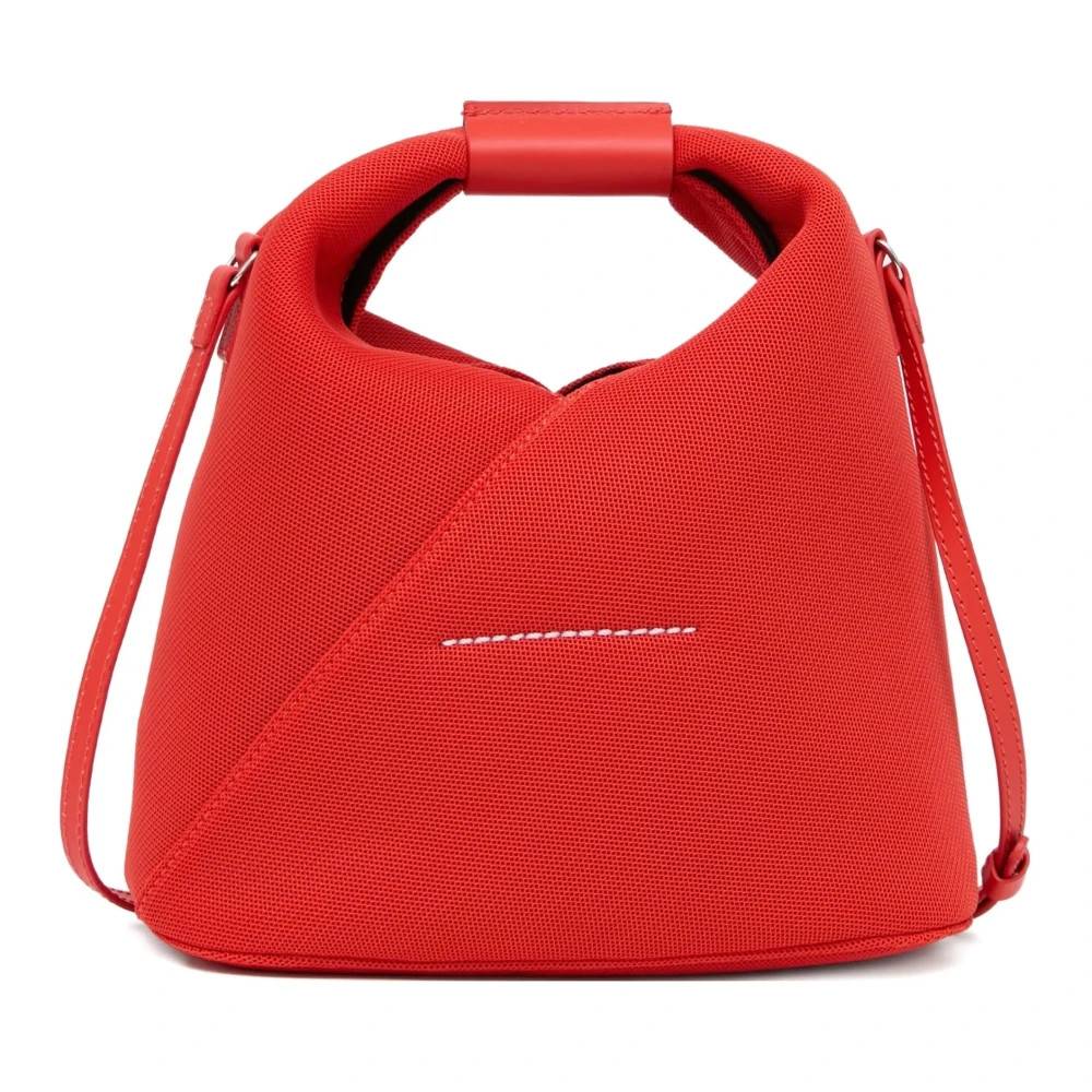 MM6 Maison Margiela Japansk Mesh Skuldertaske - Tasker - Dame - Rød - ONE SIZE - Uld