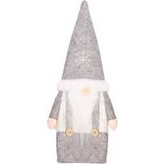 Jultomte tomte vin champagne flaska täcka påse fest middag dekor vin flaska täcka öl halm metall sugrör drycker - Grå pojke
