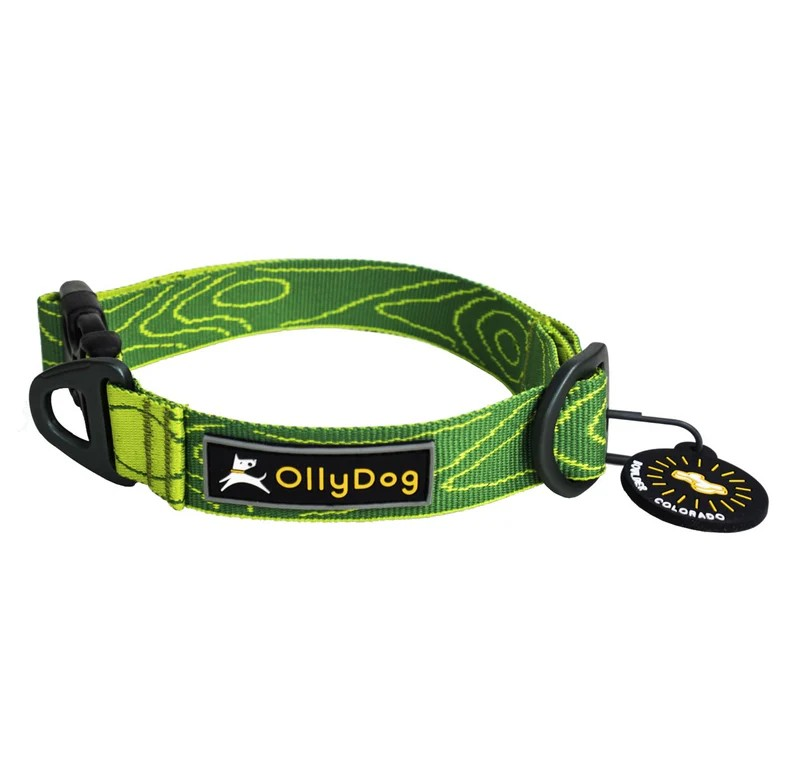 OllyDog Flagstaff Hundhalsband (46-74 cm), grön - Default Title