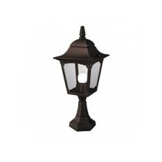 CHAPEL Udendørs sokkellampe i aluminium og glas H50 cm 1 x E27 - Sort/Klar