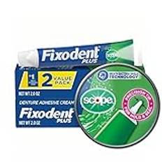 Fixodent Food Seal Plus Scope Flavor Denture självhäftande grädde, 2 oz