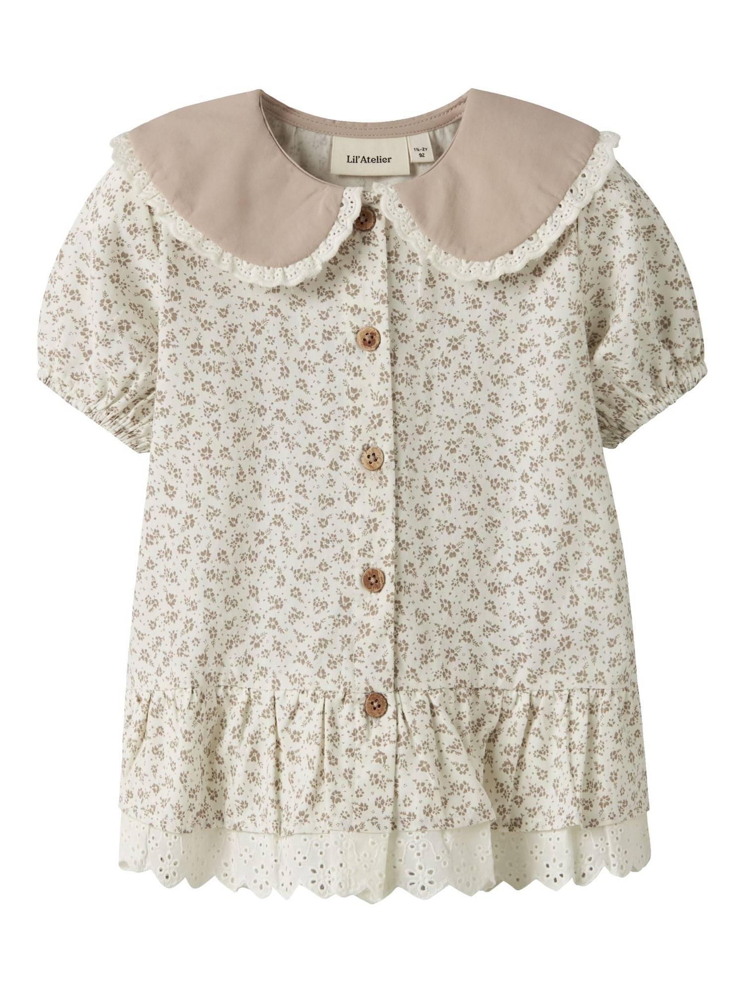 Lil'Atelier Bluse  nude / hvid