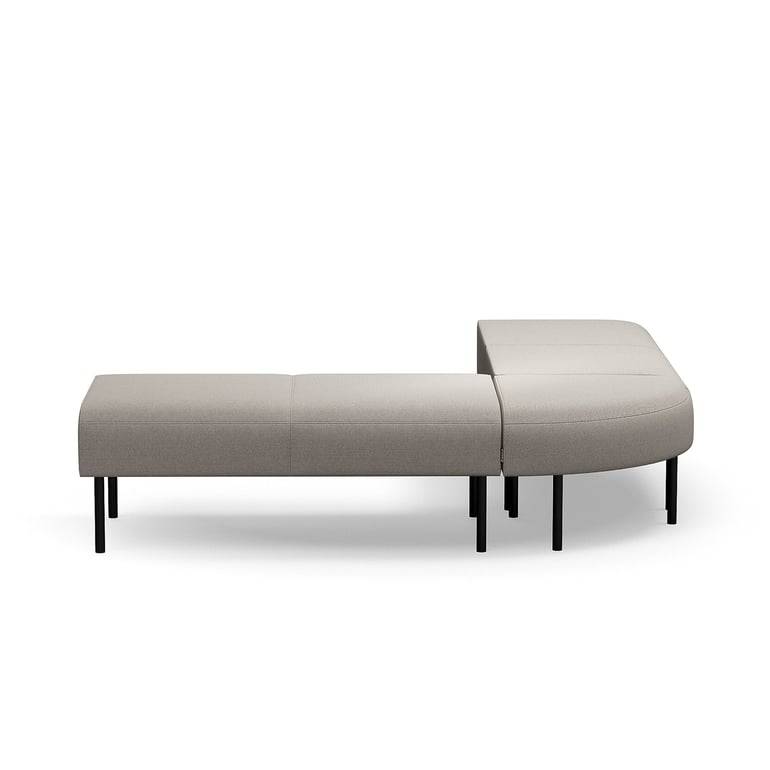 Hörnbänk VARIETY, utåtvänd, tyg Blues CSII, taupe