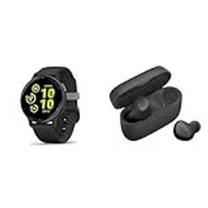 Garmin vívoactive 5, AMOLED GPS Smartwatch, Schwarz & Jabra Elite 4 Kabellose Ohrhörer, schnurlose In-Ear-Kopfhörer