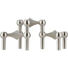 STOFF Nagel Candle Holder set With 3 pcs Brushed Chrome - NO_SIZE Ljusstakar Fã¶R Kronljus Från Magasin - 0008 (NO_SIZE)