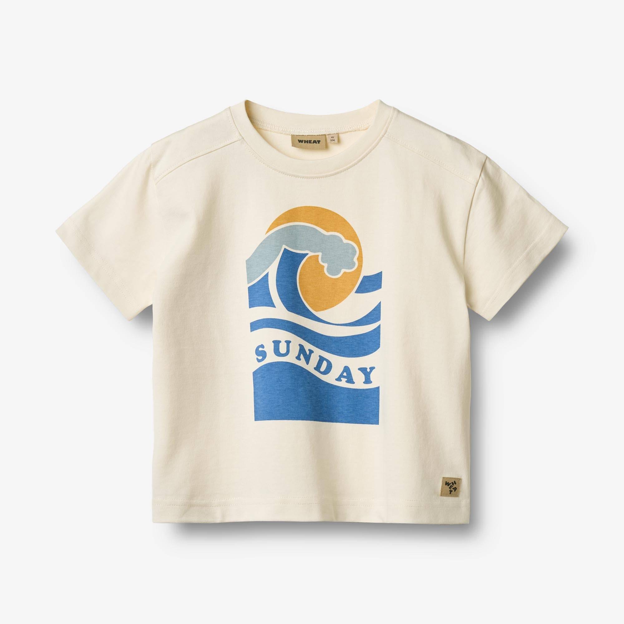 WHEAT® - Kortærmet T-shirt Storm - ivory - Str 116.