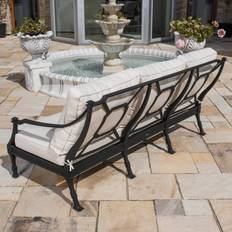 Loungesoffa Svart Aluminium St Tropez 3-sits | Utemöbler & trädgårdsmöbler | Utesoffa | Vesani