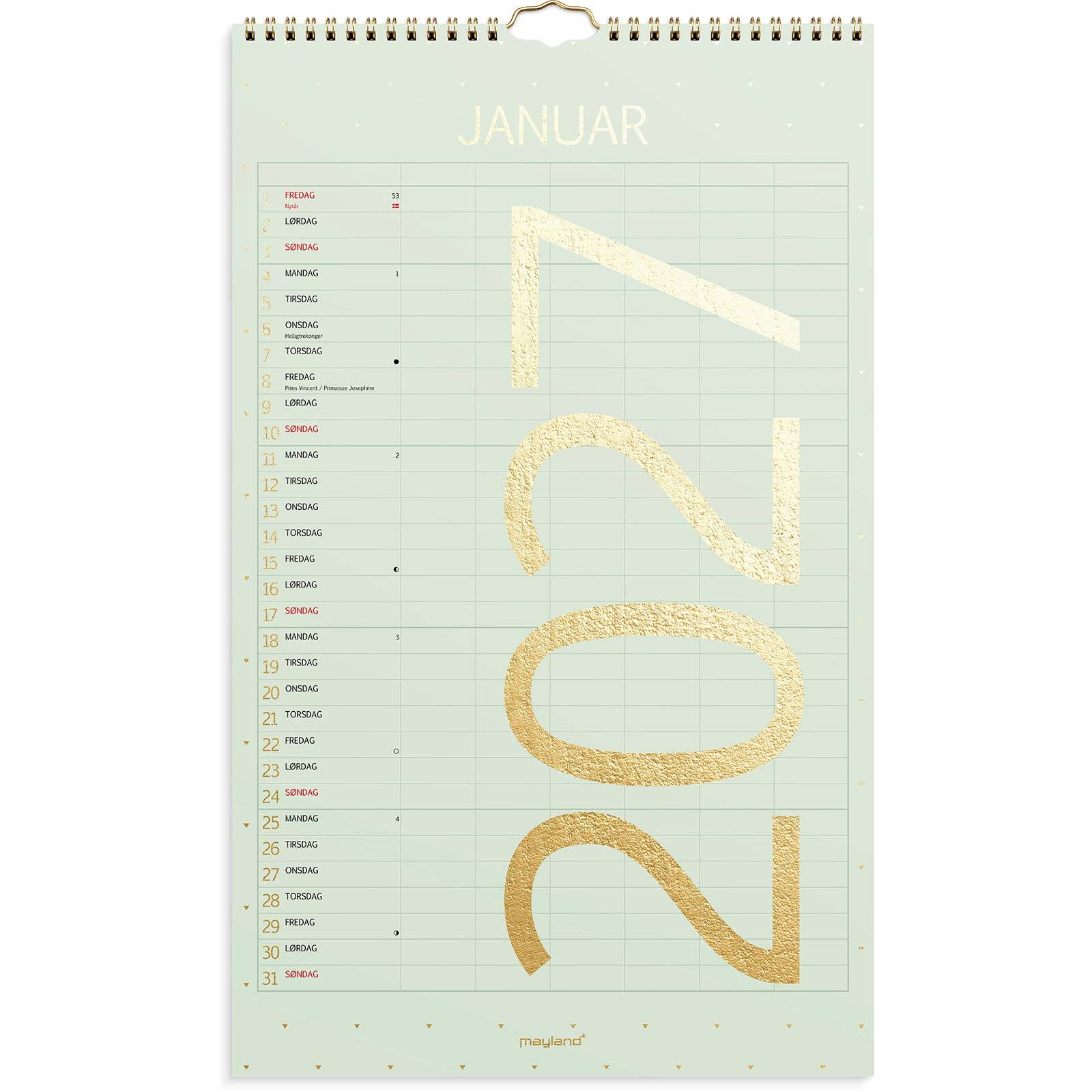 Familiekalender Color stor 2027