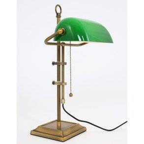 Deed - Bordlampe i bronze og grønt glas