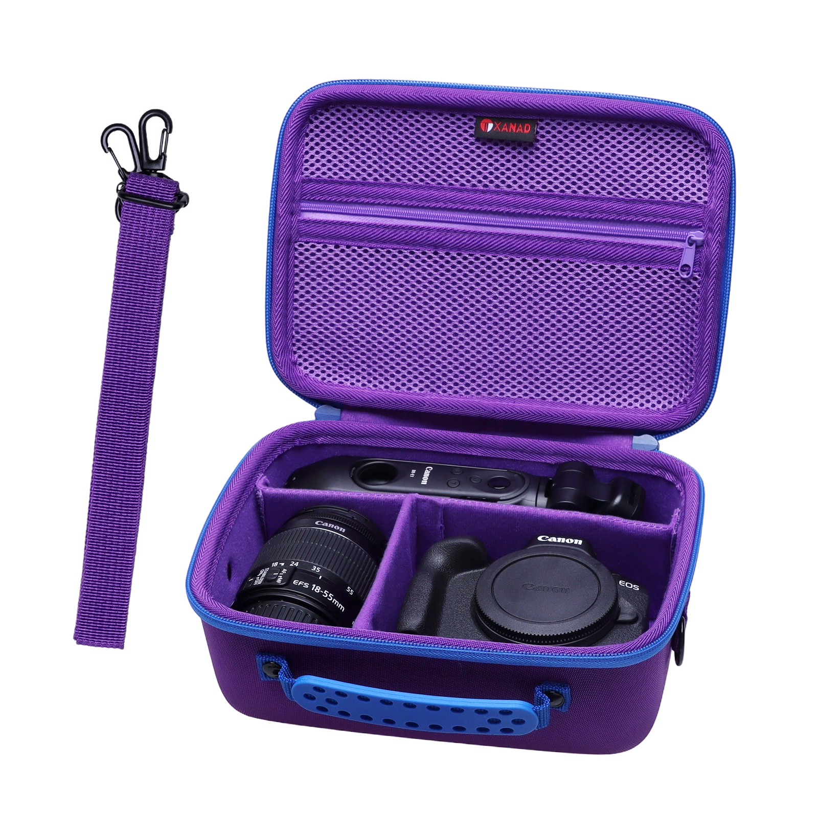 Hard Case for Canon EOS R50 Creator Kit Vlog Camera, Shockproof Waterproof, Travel Carrying Pouch purple(Camera Not Included)