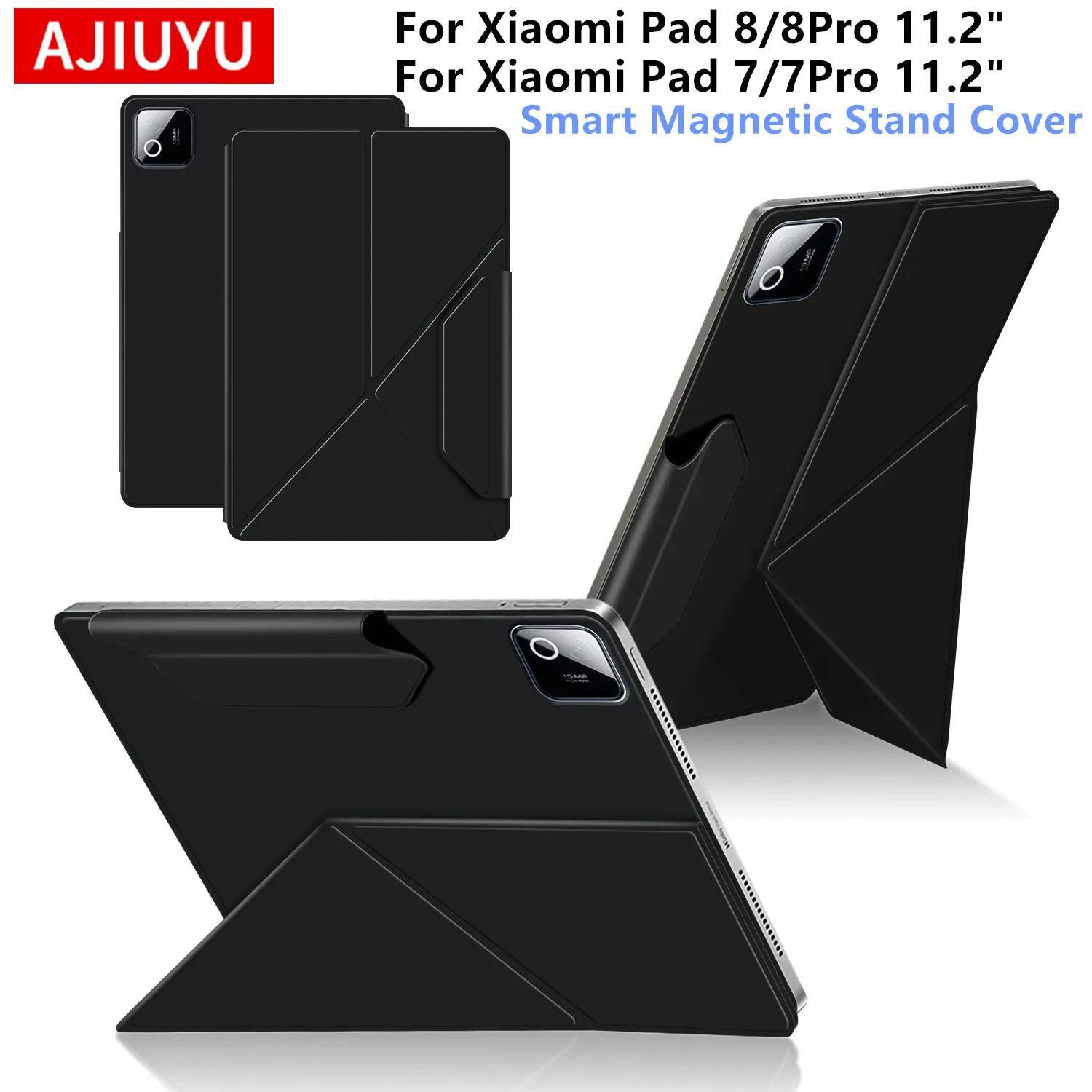 Y-Fold Magnetic Case For Pad 8 Smart Cover Stand for Mi Pad 7 8 Pad7 8 Pro Poco Pad X1 11.2  Tablet Protector Case svart