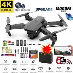 2023 Ny fjärrkontroll Drone 4K HD enkel/dubbel kamera WIFI FPV Helikopter RC Quadcopter Selfie RC Drone Vikbar Quadcopters Presentleksak dual camera 1 battery grå