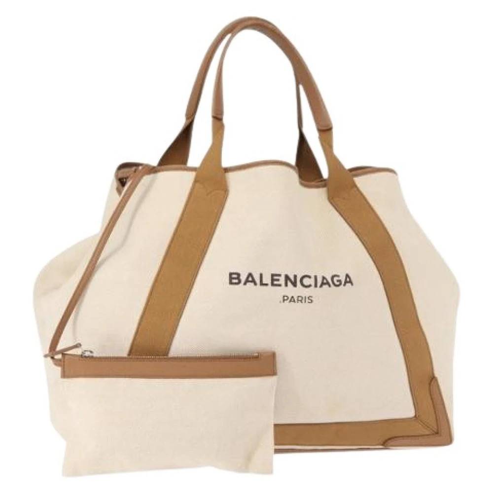 Balenciaga Vintage Pre-owned Canvas Tote Bag - Vintage - Dame - Beige - ONE SIZE -