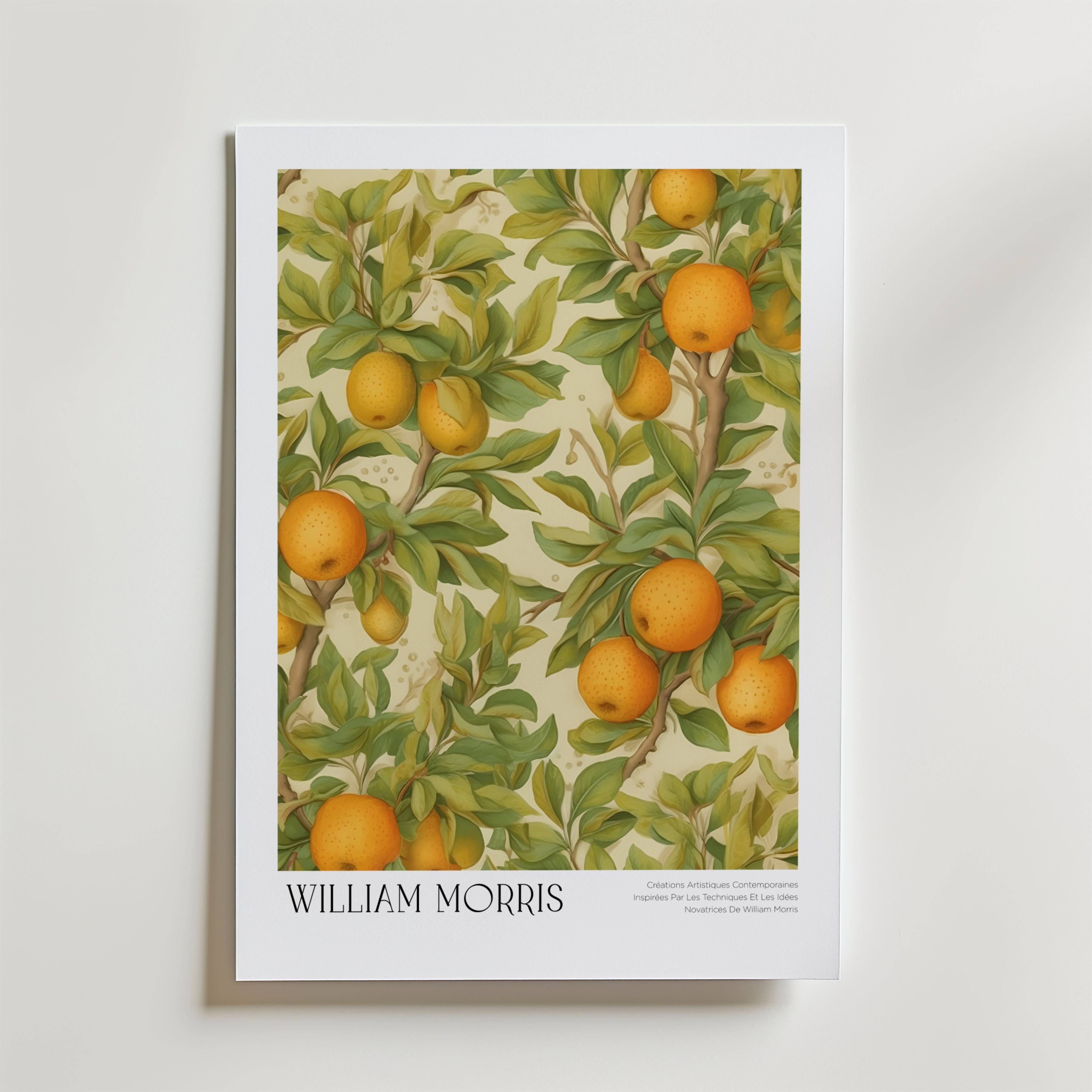 William Morris Golden Orchard Citrus Poster - Premium Canvas 50x70 cm