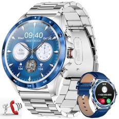LIGE Smartwatch Herren,1.43" AMOLED/400 mAh Sportuhr Herren mit Appel Bluetooth Schlafüberwachung Herzfrequenz 100+Sportmodus IP68 wasserdichte Smart Watch für Android iOS, Blau