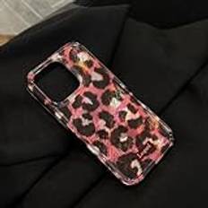 Yhsvie Leopard mobiltelefonfodral för iPhone 16 pro max fodral glitter silikon TPU stötdämpande fodral iPhone 16 pro max stötsäkert reptåligt skydd höst söt glittrande för iPhone 16 pro max