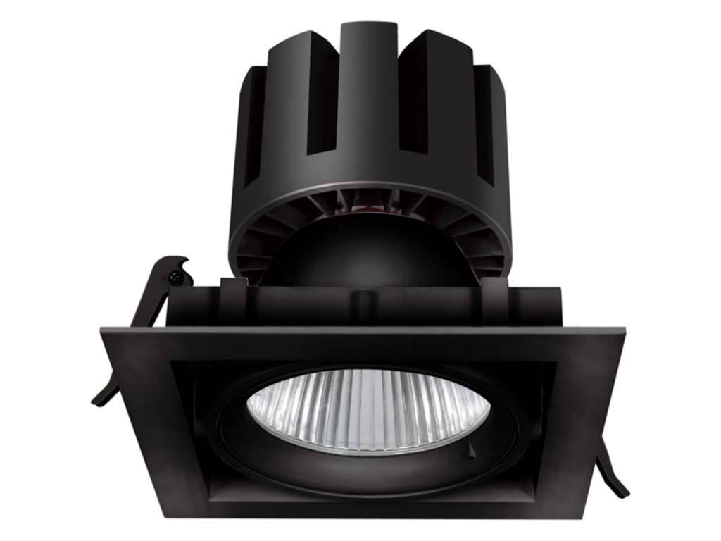 LED Multi Downlight Kipbar 3000K 9W 140x140 mm Sort
