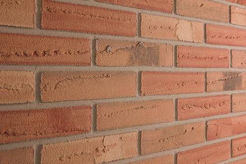 Elabrick Ljusröd – flexibel tegelsten – kvartslister 50 x 210 mm – tunn kakel väggdekoration – lätt att montera som kakel för utomhus- och inomhusbruk