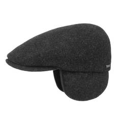 Stetson - Kent Wool Earflaps Flat Cap - Anthracite, Stetson