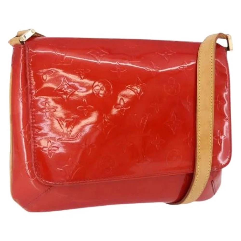 Louis Vuitton Vintage Pre-owned Vintage Patent Leather Skuldertaske - Vintage - Dame - Rød - ONE SIZE - Uld