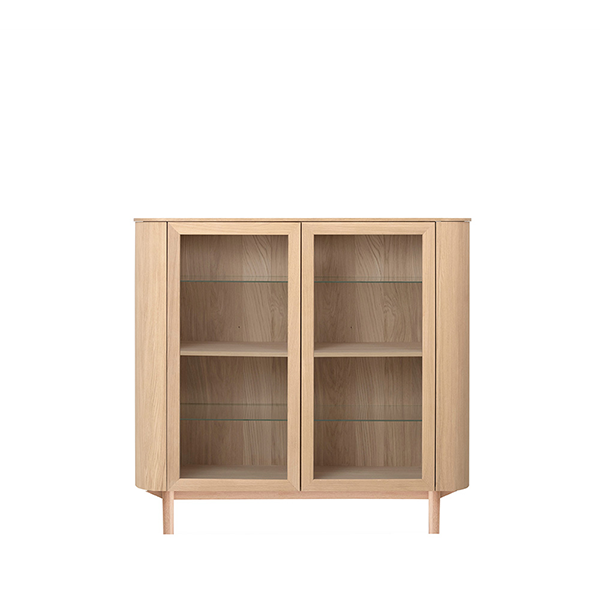 PBJ Designhouse PBJ Malli highboard - Røget lakeret eg - Fenix laminat - Med lys