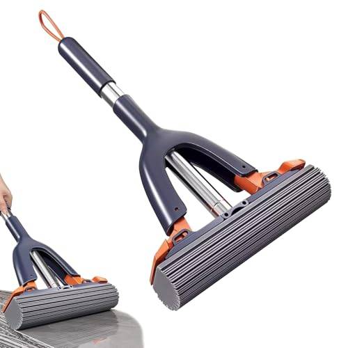 Sponge Mop – Portable Mini Cleaning Mop, Quick-Absorption Floor Tool | for Kitchen Floor Glass Window Bathroom Hotel Travel Tile Maintenance Easy Cleaning Convenience Hygiene Efficiency Wet Dr