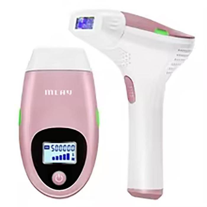 Mlay T3 Laserhårborttagare 500 000 Blixter, IPL Hårborttagningsenhet Pulserande Ljus Epilator för Kropp Ansikte