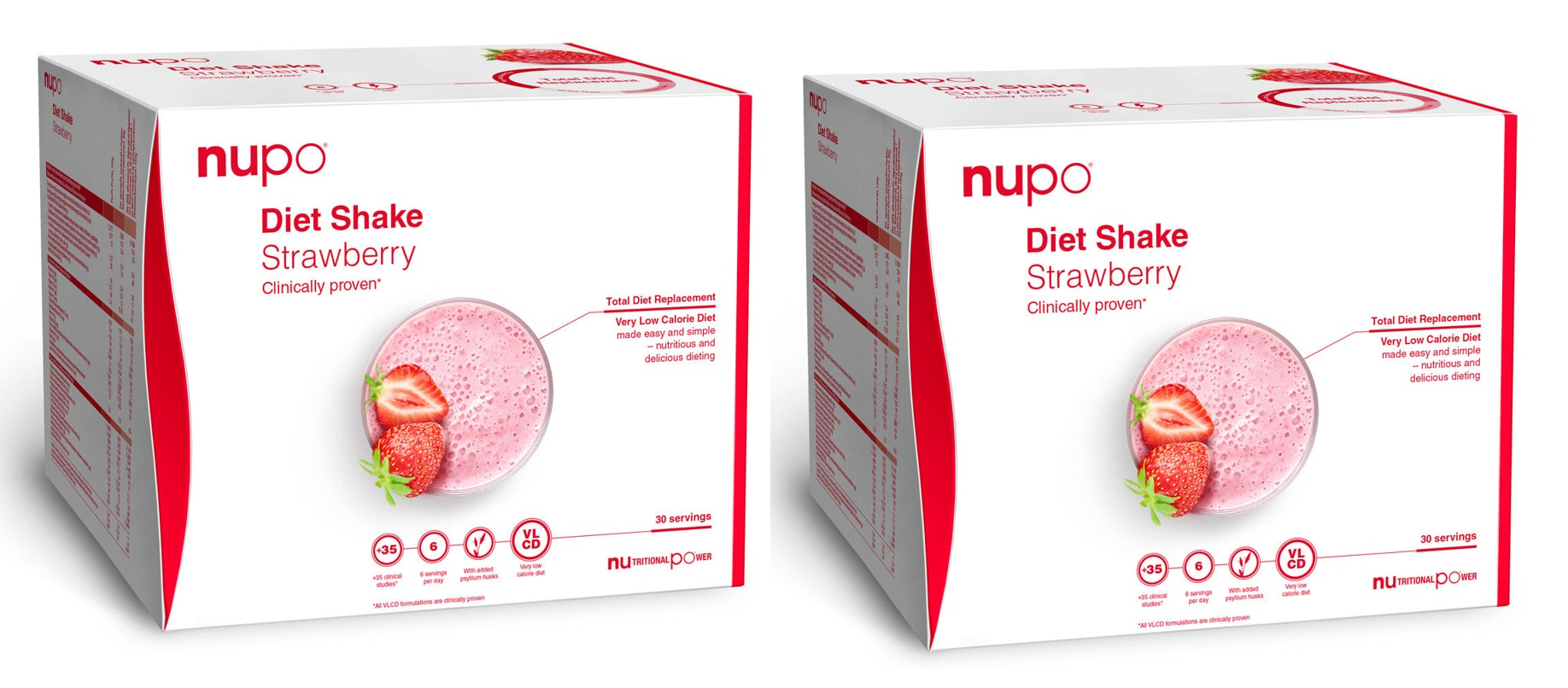 Nupo - 2 x Diet Shake Strawberry 30 Portioner