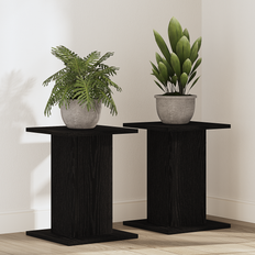 vidaXL Planteholdere 2 stk Sort Eg 30x30x40 cm Bæredygtigt Træ