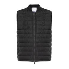 Burberry, Jakke, Herre, Sort, XL, Polyester, Quilted Zip-Up Dun Vest
