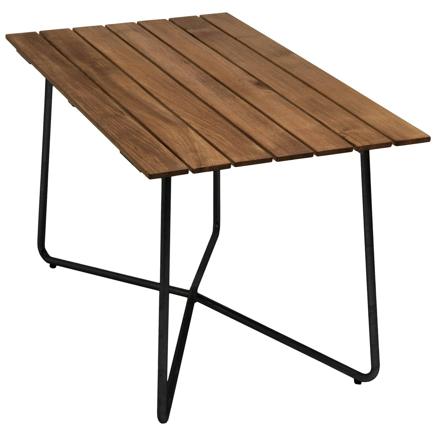 Grythyttan Stålmöbler B25a Bord Obehandlad / Svart - Trädgårdsbord Teak - 1012534
