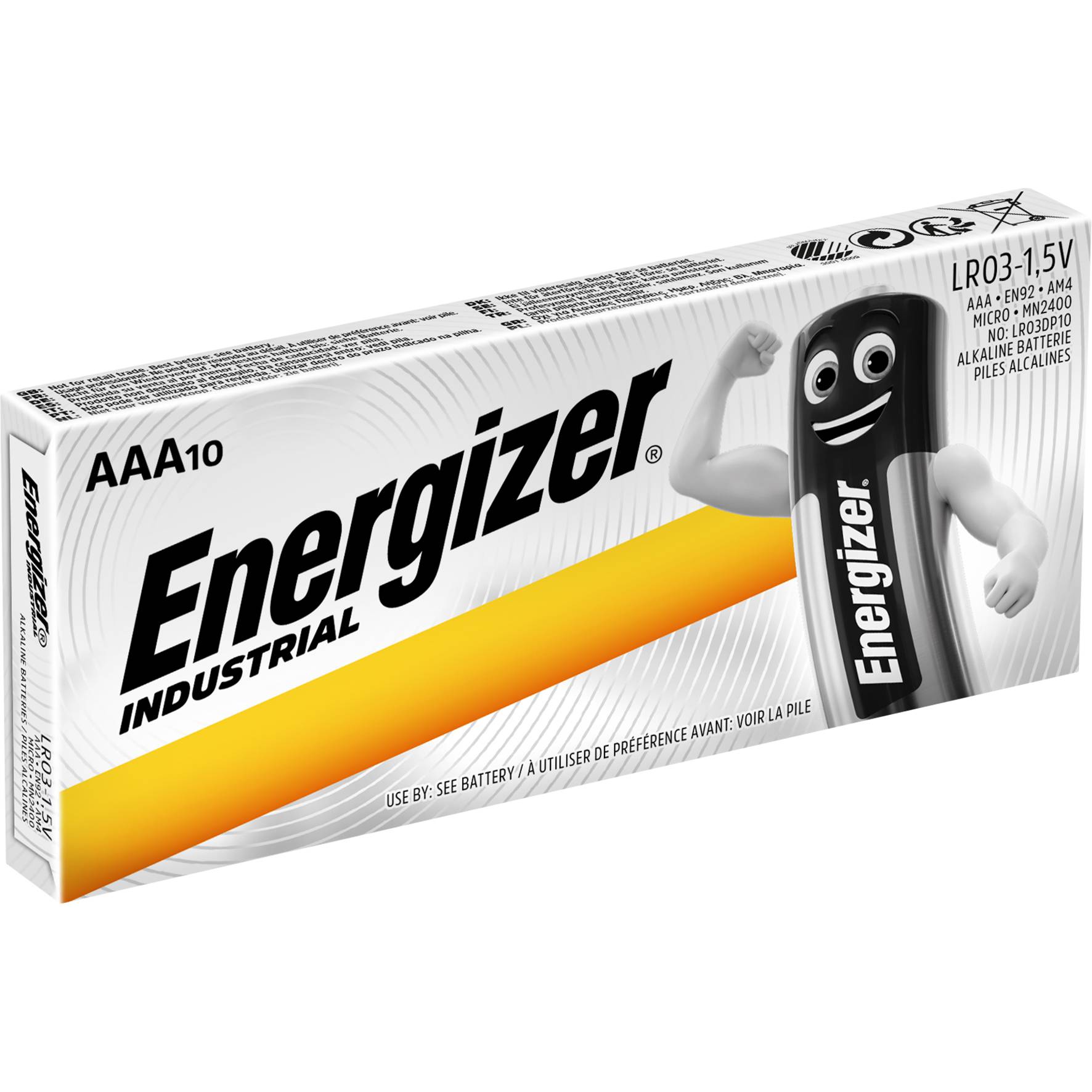 Batteri Ind. Alk AAA LR03 10p