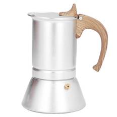 Moka Stove Coffee Maker Professional Metal Italian Coffee Maker for Home Travel Silver 150ml