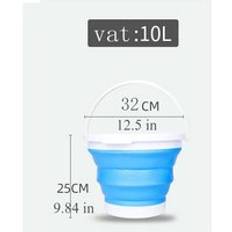 Portabel mini tvättmaskin liten hopfällbar hopfällbar skotvätt resor lavatrice da campeggio tvättbalja mask rengöringshink - 10l uppgraderad version